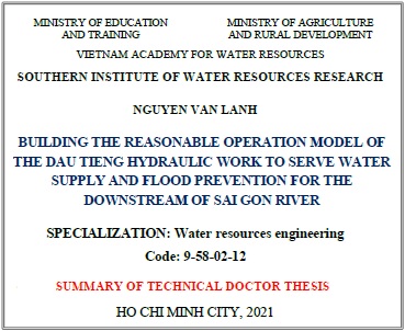 Information about PhD thesis of Postgraduate. Nguyen Van Lanh