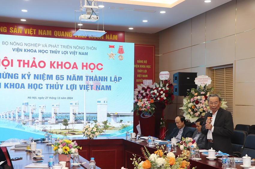 Bài thơ chúc mừng Viện Khoa học Thủy lợi Việt Nam 65 năm tuổi và viết về ký ức Đề tài KC12.10a của GS.TS. Trương Đình Dụ