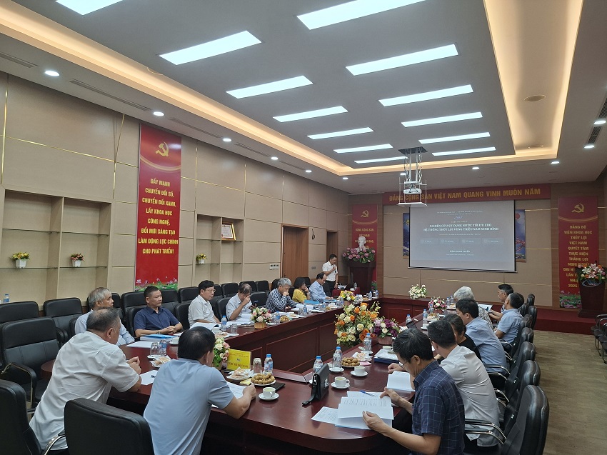 Hội thảo mở rộng góp ý cho luận án tiến sĩ của NCS về sử dụng nước tối ưu cho hệ thống thuỷ lợi Nam Ninh Bình