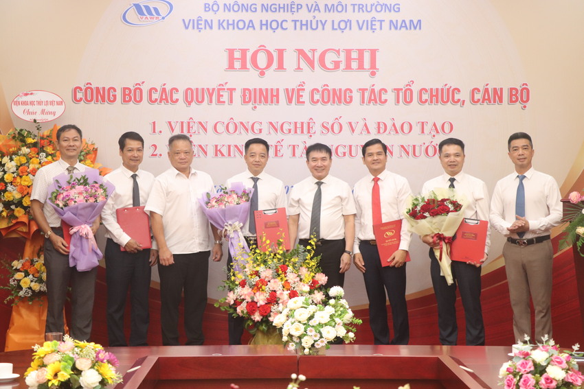 Ra mắt Viện Công nghệ số và Đào tạo và Viện Kinh tế Tài nguyên nước: Hai mảnh ghép quan trọng cho chiến lược phát triển của Viện Khoa học Thủy lợi Việt Nam