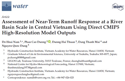 Assessment of Near-Term Runoff Response at a River Basin Scale in Central Vietnam Using Direct CMIP5 High-Resolution Model Outputs