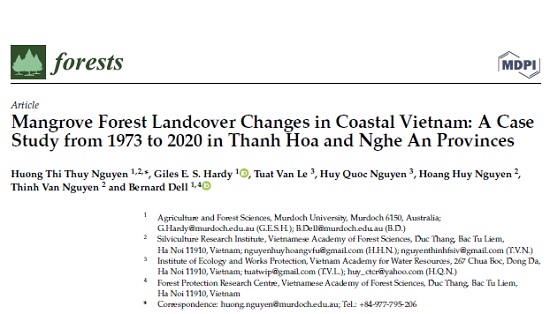 Mangrove Forest Landcover Changes in Coastal Vietnam: A Case Study from 1973 to 2020 in Thanh Hoa and Nghe An Provinces