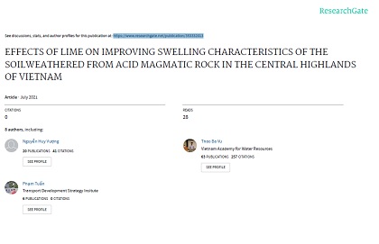 Effects of lime on improving swelling characteristics of the soilweathered from acid magmatic rock in the central highlands of Vietnam