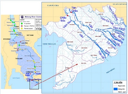 Mối quan hệ giữa xâm nhập mặn đồng bằng sông Cửu Long với dòng chảy thượng lưu Mê Công và triều ven biển