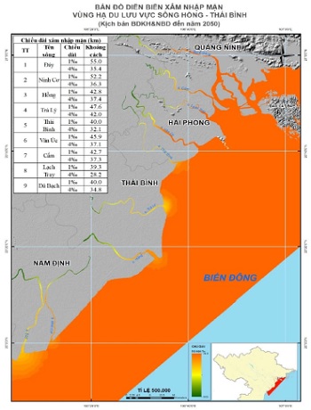 Nghiên cứu diễn biến xâm nhập mặn ở vùng hạ du đồng bằng sông Hồng - Thái Bình có xét tới tác động của biến đổi khí hậu và nước biển dâng