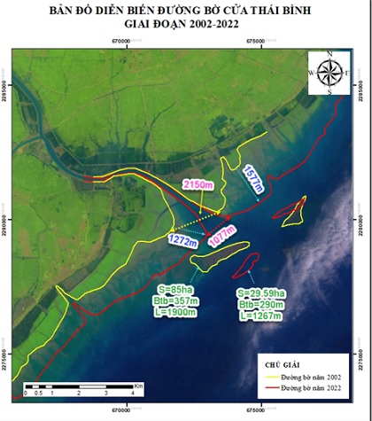 Diễn biến đường bờ khu vực cửa sông ven biển tỉnh Thái Bình qua phân tích ảnh viễn thám