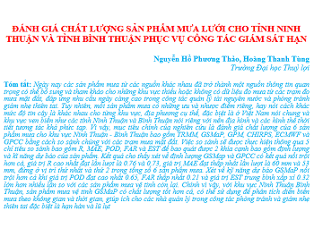 Đánh giá chất lượng sản phẩm mưa lưới cho tỉnh Ninh Thuận và tỉnh Bình Thuận phục vụ công tác giám sát hạn
