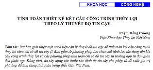 Tính toán thiết kế kết cấu công trình thủy lợi theo lý thuyết độ tin cậy