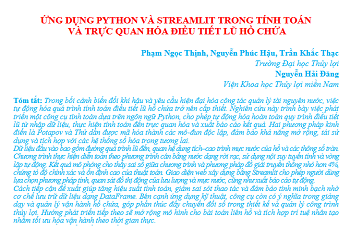 Ưng dụng Python và Streamlit trong tính toán và trực quan hóa điều tiết lũ hồ chứa