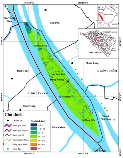 Phân tích diễn tiến ngập úng theo không gian và thời gian ở cù lao Hưng Phong, tỉnh Bến Tre dựa trên ảnh viễn thám Sentinel-1
