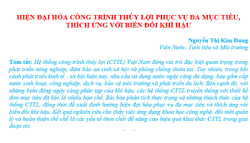 Hiện đại hóa công trình thủy lợi phục vụ đa mục tiêu, thích ứng với biến đổi khí hậu