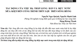 Tác động của việc hạ thấp lòng dẫn và mực nước mùa kiệt đến công trình thủy lợi trên sông Hồng