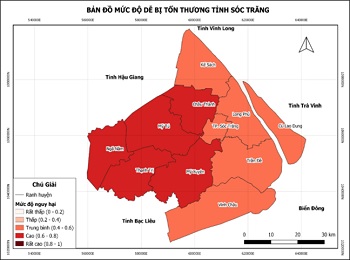 Đánh giá rủi ro thiên tai do bão tại tỉnh Sóc Trăng