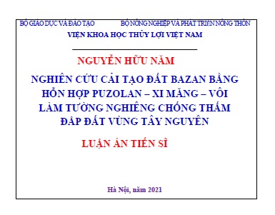 Thông tin luận án TSKT của NCS. Nguyễn Hữu Năm