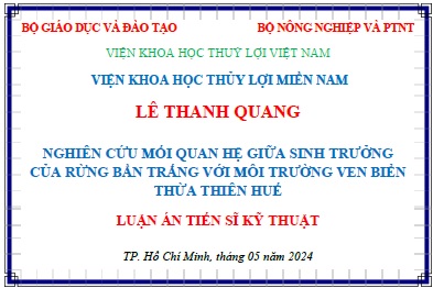 Thông tin Luận án TSKT của NCS. Lê Thanh Quang