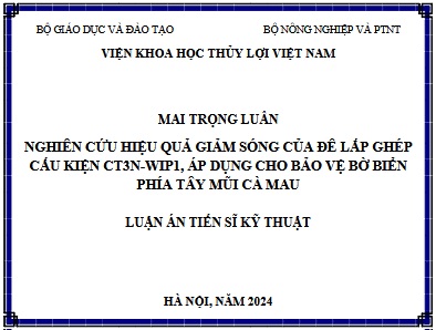 Thông tin Luận án TSKT của NCS. Mai Trọng Luân