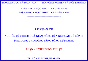 Thông tin Luận án TSKT của NCS. Lê Xuân Tú