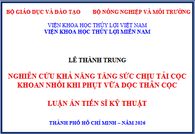 Thông tin Luận án TSKT của NCS. Lê Thành Trung